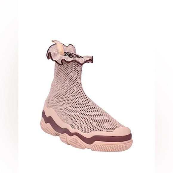 RED Valentino Round Toe High-Top Sneakers - Picture 2 of 9